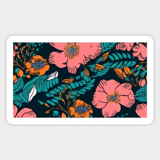 Flower Pattern Colorful Motif 2023 Trend V3 Sticker